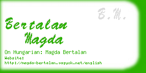 bertalan magda business card